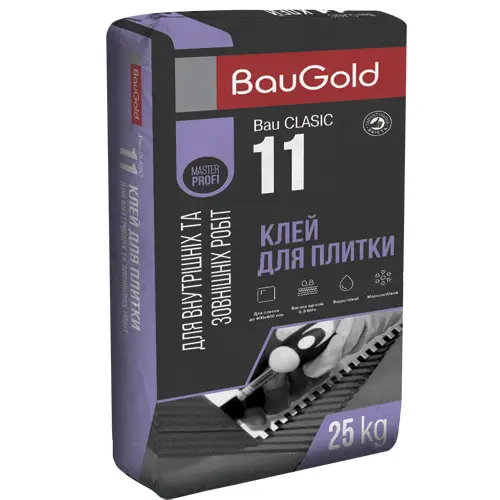 Bau CLASSIC 11 Клей для плитки 400*400 ТМ "BauGold" 25 кг